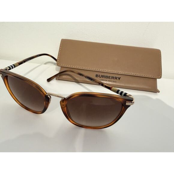 Burberry Light Havana Square Sunglasses - Picture 3 of 12